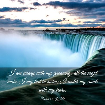 Picture 03 - Psalms 6:6 KJV - I am weary with my groaning; all the night make I - Bible Verse Picture