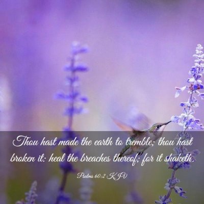 Picture 03 - Psalms 60:2 KJV - Thou hast made the earth to tremble; thou hast - Bible Verse Picture