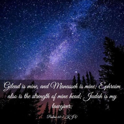 Picture 03 - Psalms 60:7 KJV - Gilead is mine, and Manasseh is mine; Ephraim - Bible Verse Picture