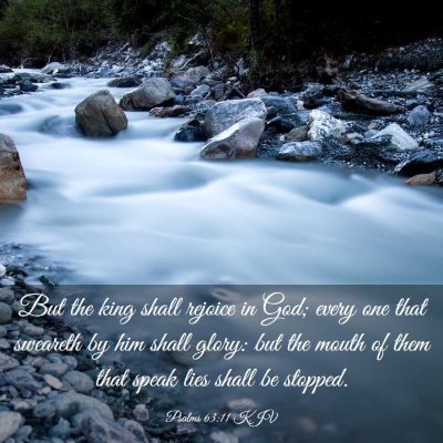 Picture 03 - Psalms 63:11 KJV - But the king shall rejoice in God; every one that - Bible Verse Picture