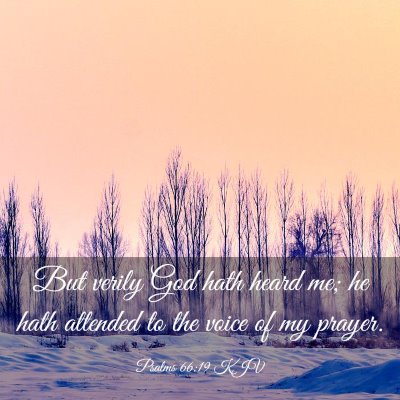 Picture 03 - Psalms 66:19 KJV - But verily God hath heard me; he hath attended to - Bible Verse Picture