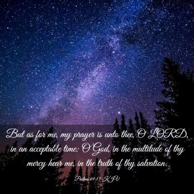 Picture 03 - Psalms 69:13 KJV - But as for me, my prayer is unto thee, O LORD, in - Bible Verse Picture