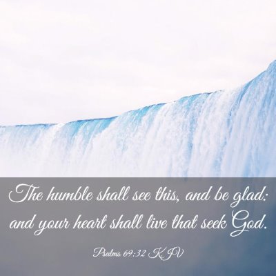 Picture 03 - Psalms 69:32 KJV - The humble shall see this, and be glad: and your - Bible Verse Picture