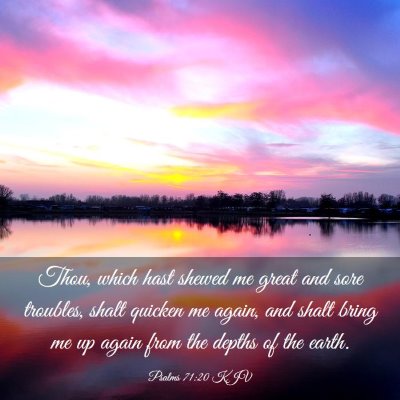 Picture 03 - Psalms 71:20 KJV - Thou, which hast shewed me great and sore - Bible Verse Picture