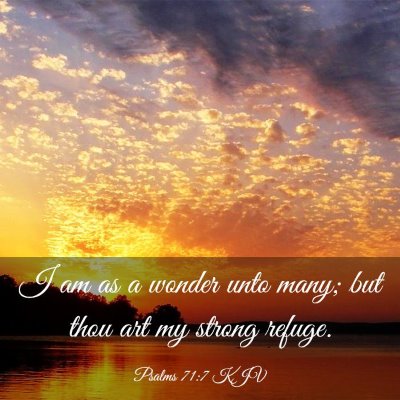 Picture 03 - Psalms 71:7 KJV - I am as a wonder unto many; but thou art my - Bible Verse Picture