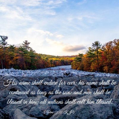 Picture 03 - Psalms 72:17 KJV - His name shall endure for ever: his name shall be - Bible Verse Picture