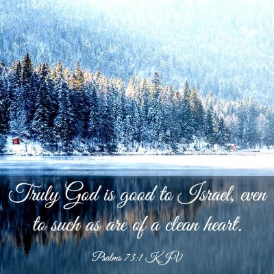 Picture 03 - Psalms 73:1 KJV - Truly God is good to Israel, even to such as are - Bible Verse Picture