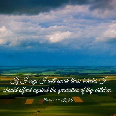 Picture 03 - Psalms 73:15 KJV - If I say, I will speak thus; behold, I should - Bible Verse Picture