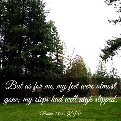 Picture 03 - Psalms 73:2 KJV - But as for me, my feet were almost gone; my steps - Bible Verse Picture