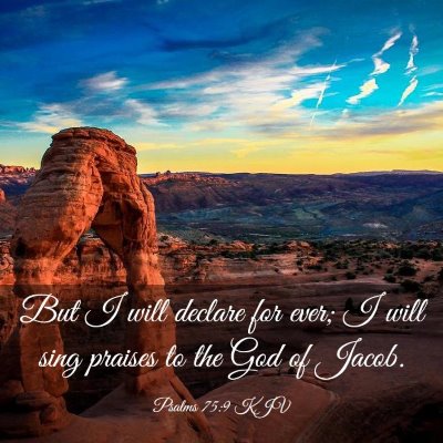Picture 03 - Psalms 75:9 KJV - But I will declare for ever; I will sing praises - Bible Verse Picture