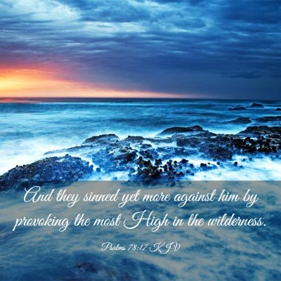 Picture 03 - Psalms 78:17 KJV - And they sinned yet more against him by provoking - Bible Verse Picture