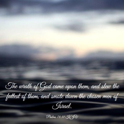 Picture 03 - Psalms 78:31 KJV - The wrath of God came upon them, and slew the - Bible Verse Picture