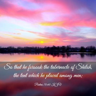 Picture 03 - Psalms 78:60 KJV - So that he forsook the tabernacle of Shiloh, the - Bible Verse Picture