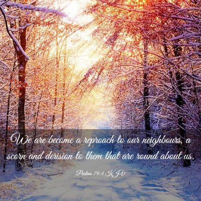Picture 03 - Psalms 79:4 KJV - We are become a reproach to our neighbours, a - Bible Verse Picture