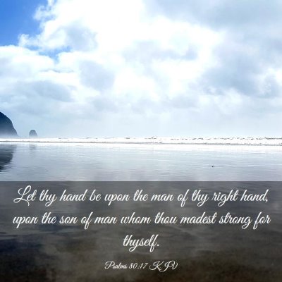 Picture 03 - Psalms 80:17 KJV - Let thy hand be upon the man of thy right hand, - Bible Verse Picture