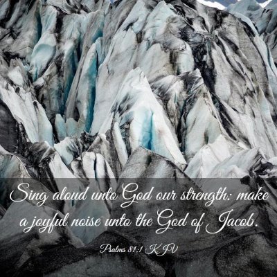 Picture 03 - Psalms 81:1 KJV - Sing aloud unto God our strength: make a joyful - Bible Verse Picture