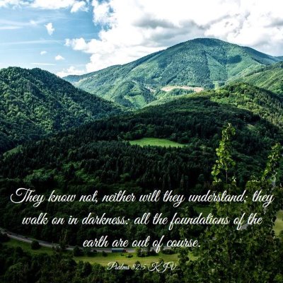 Picture 03 - Psalms 82:5 KJV - They know not, neither will they understand; they - Bible Verse Picture