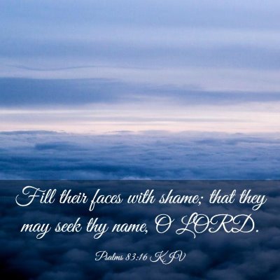Picture 03 - Psalms 83:16 KJV - Fill their faces with shame; that they may seek - Bible Verse Picture