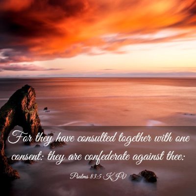 Picture 03 - Psalms 83:5 KJV - For they have consulted together with one - Bible Verse Picture