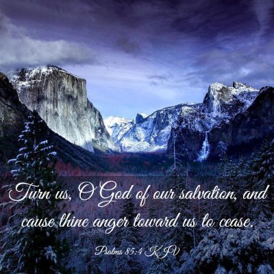 Picture 03 - Psalms 85:4 KJV - Turn us, O God of our salvation, and cause thine - Bible Verse Picture