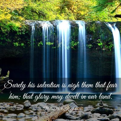 Picture 03 - Psalms 85:9 KJV - Surely his salvation is nigh them that fear him; - Bible Verse Picture
