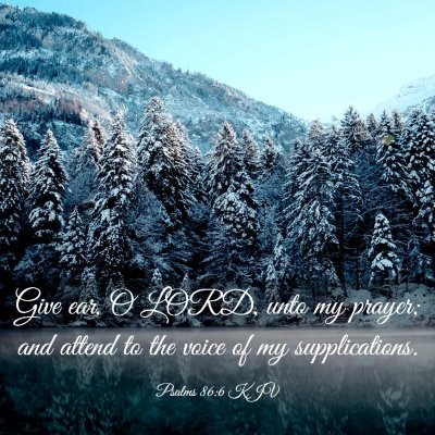 Picture 03 - Psalms 86:6 KJV - Give ear, O LORD, unto my prayer; and attend to - Bible Verse Picture