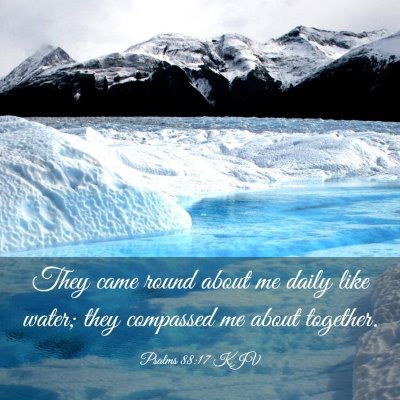 Picture 03 - Psalms 88:17 KJV - They came round about me daily like water; they - Bible Verse Picture
