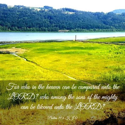 Picture 03 - Psalms 89:6 KJV - For who in the heaven can be compared unto the - Bible Verse Picture