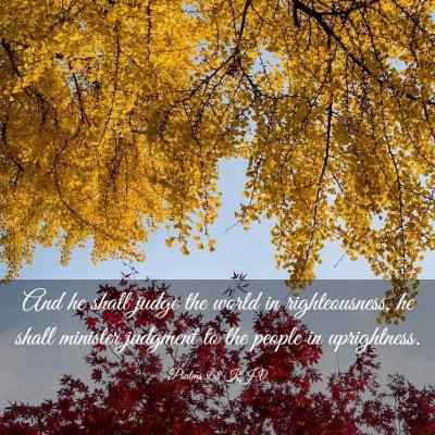 Picture 03 - Psalms 9:8 KJV - And he shall judge the world in righteousness, he - Bible Verse Picture