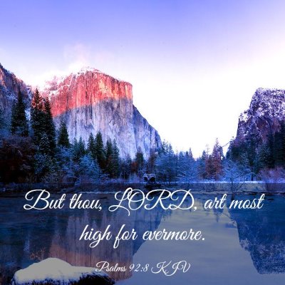 Picture 03 - Psalms 92:8 KJV - But thou, LORD, art most high for - Bible Verse Picture