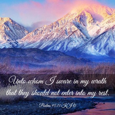 Picture 03 - Psalms 95:11 KJV - Unto whom I sware in my wrath that they should - Bible Verse Picture