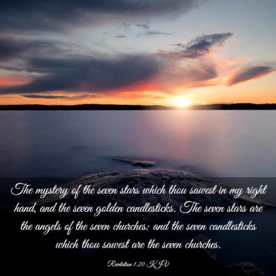 Picture 03 - Revelation 1:20 KJV - The mystery of the seven stars which thou sawest - Bible Verse Picture