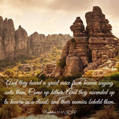 Picture 03 - Revelation 11:12 KJV - And they heard a great voice from heaven saying - Bible Verse Picture