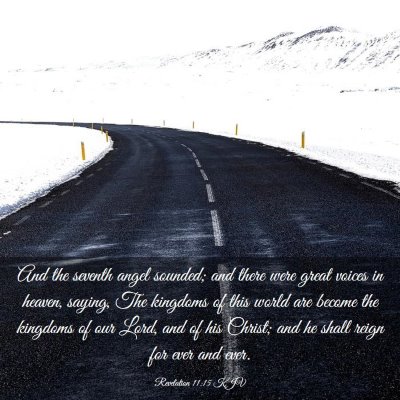 Picture 03 - Revelation 11:15 KJV - And the seventh angel sounded; and there were - Bible Verse Picture