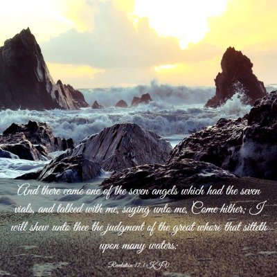 Picture 03 - Revelation 17:1 KJV - And there came one of the seven angels which had - Bible Verse Picture