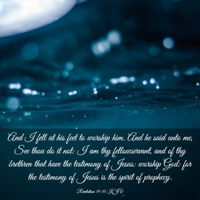 Picture 03 - Revelation 19:10 KJV - And I fell at his feet to worship him. And he - Bible Verse Picture