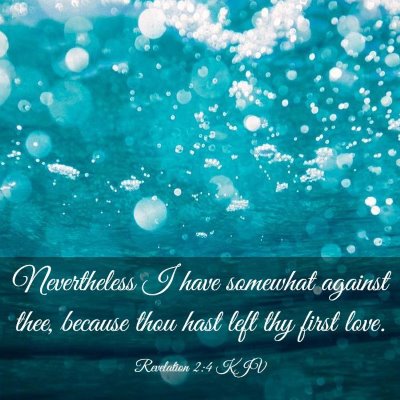 Picture 03 - Revelation 2:4 KJV - Nevertheless I have somewhat against thee, - Bible Verse Picture