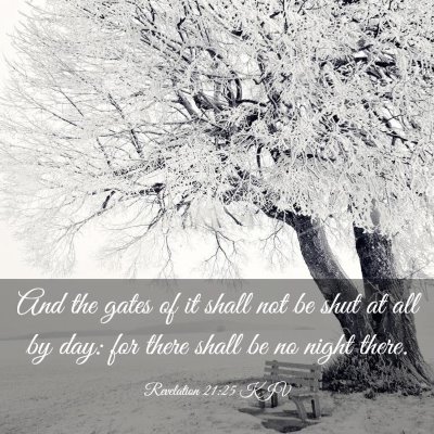 Picture 03 - Revelation 21:25 KJV - And the gates of it shall not be shut at all by - Bible Verse Picture