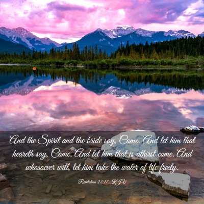 Picture 03 - Revelation 22:17 KJV - And the Spirit and the bride say, Come. And let - Bible Verse Picture
