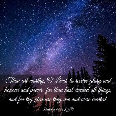 Picture 03 - Revelation 4:11 KJV - Thou art worthy, O Lord, to receive glory and - Bible Verse Picture