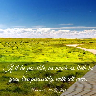 Picture 03 - Romans 12:18 KJV - If it be possible, as much as lieth in you, live - Bible Verse Picture