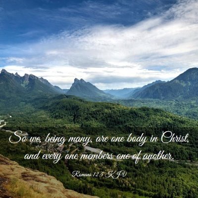 Picture 03 - Romans 12:5 KJV - So we, being many, are one body in Christ, and - Bible Verse Picture