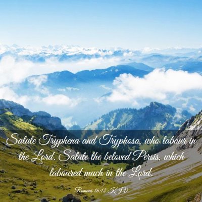 Picture 03 - Romans 16:12 KJV - Salute Tryphena and Tryphosa, who labour in the - Bible Verse Picture