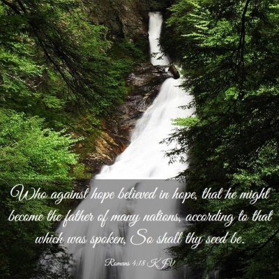 Picture 03 - Romans 4:18 KJV - Who against hope believed in hope, that he might - Bible Verse Picture