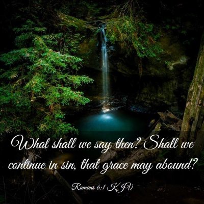 Picture 03 - Romans 6:1 KJV - What shall we say then? Shall we continue in sin, - Bible Verse Picture