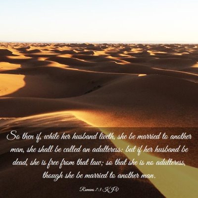 Picture 03 - Romans 7:3 KJV - So then if, while her husband liveth, she be - Bible Verse Picture