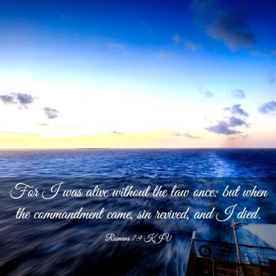 Picture 03 - Romans 7:9 KJV - For I was alive without the law once: but when - Bible Verse Picture