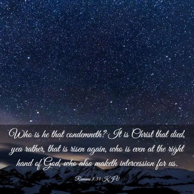 Picture 03 - Romans 8:34 KJV - Who is he that condemneth? It is Christ that - Bible Verse Picture