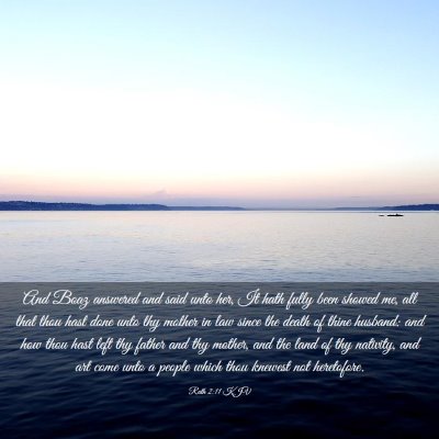 Picture 03 - Ruth 2:11 KJV - And Boaz answered and said unto her, It hath - Bible Verse Picture