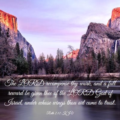 Picture 03 - Ruth 2:12 KJV - The LORD recompense thy work, and a full reward - Bible Verse Picture